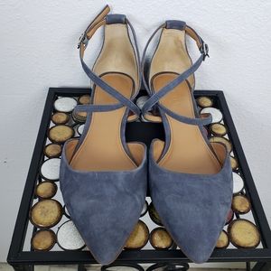 COPY - J.Crew | Suede ankle lace strap flats size 8